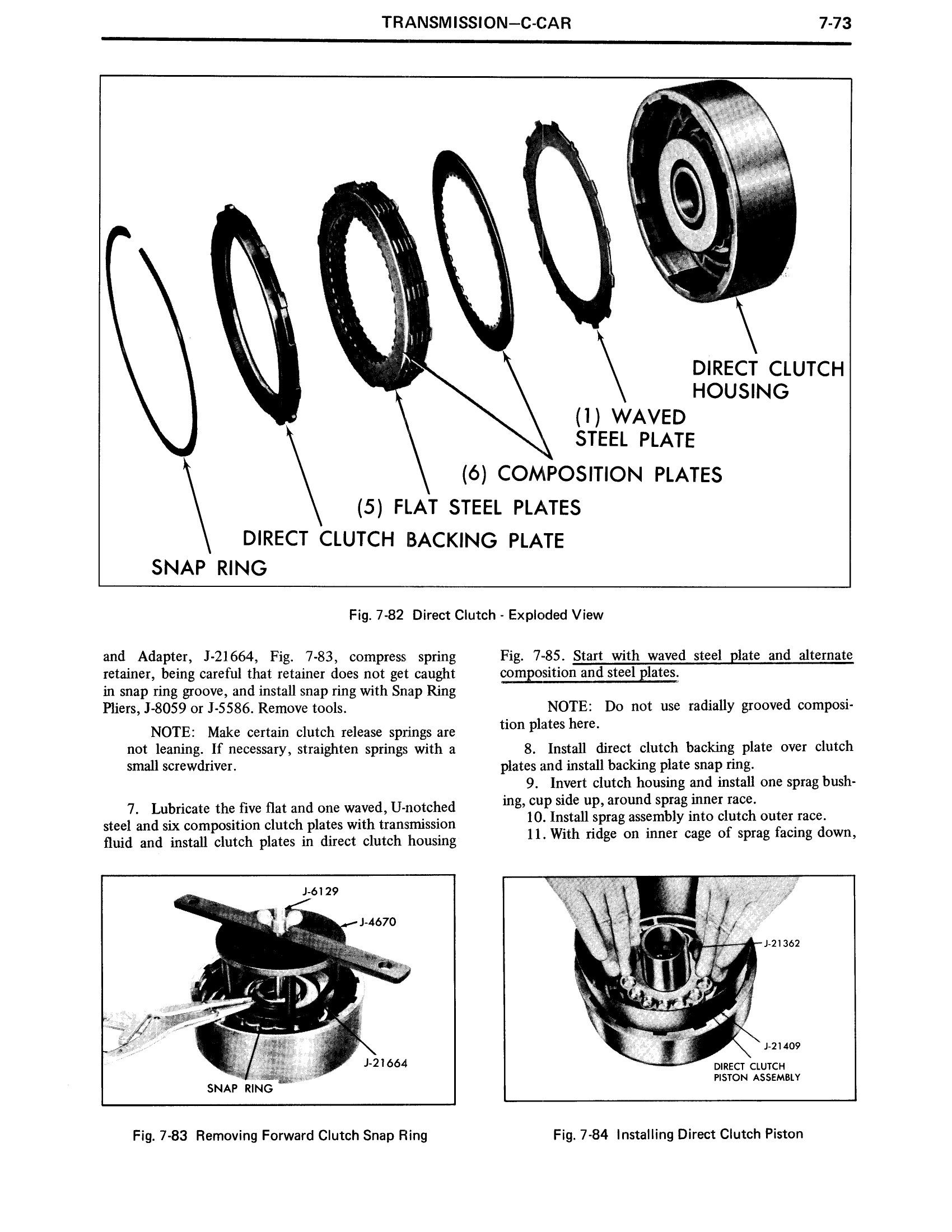 1971 Cadillac Shop Manual Transmission Page 73 of 156